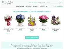 Tablet Screenshot of beckysflowerbasket.com